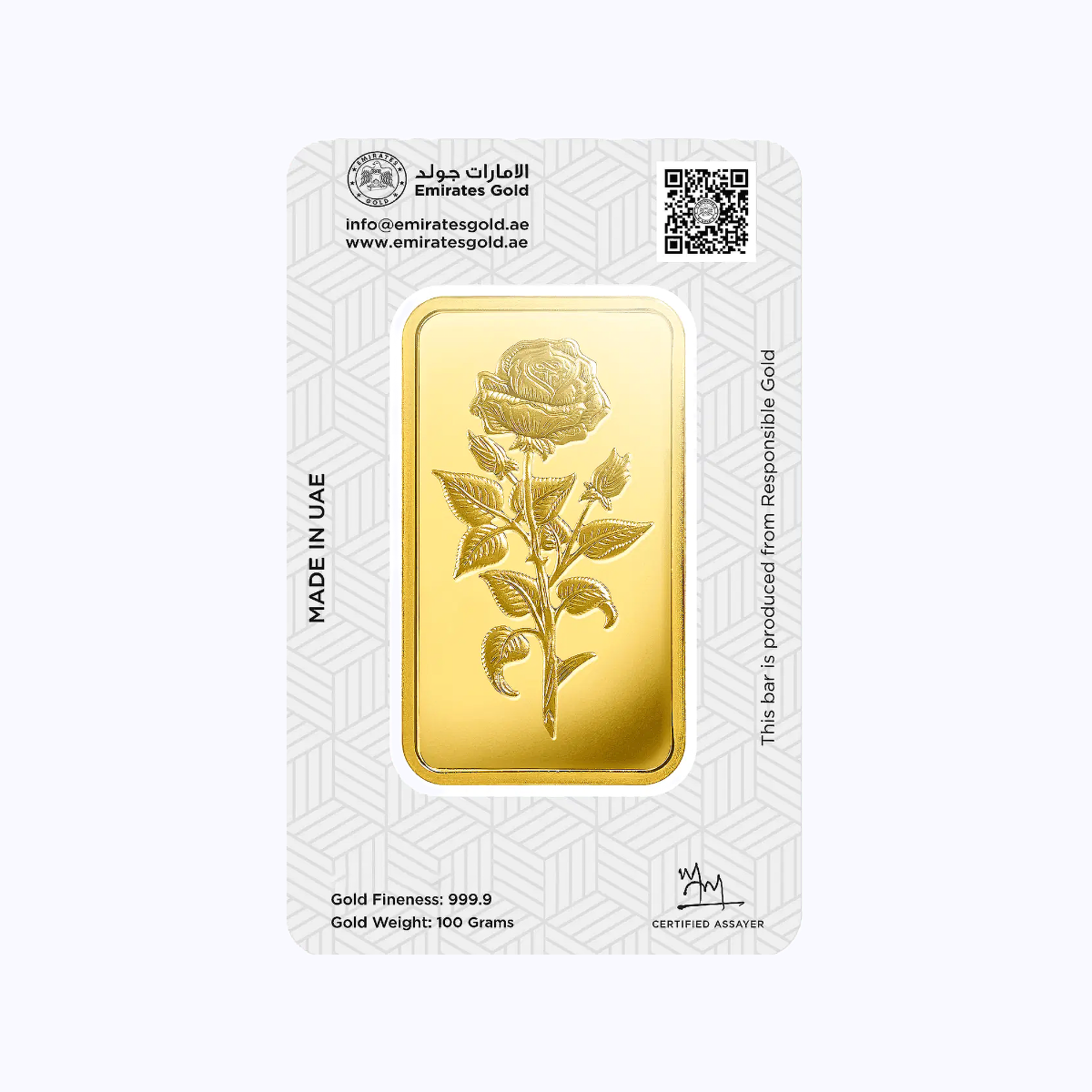 Emirates Gold - 100 Grams Investment Gold Bar (999.9) view 3