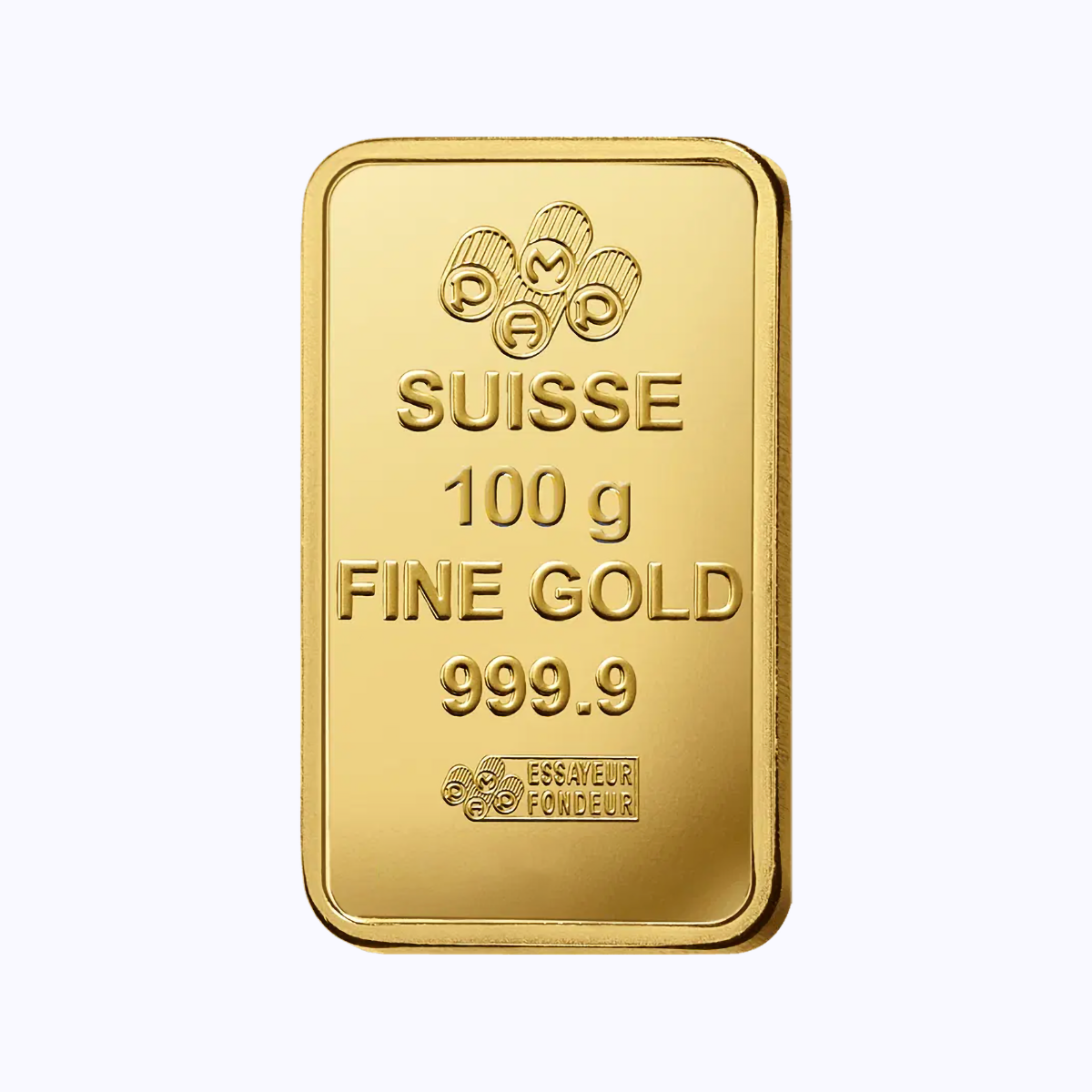 PAMP - 100 Grams Investment Gold Bar (999.9) view 4