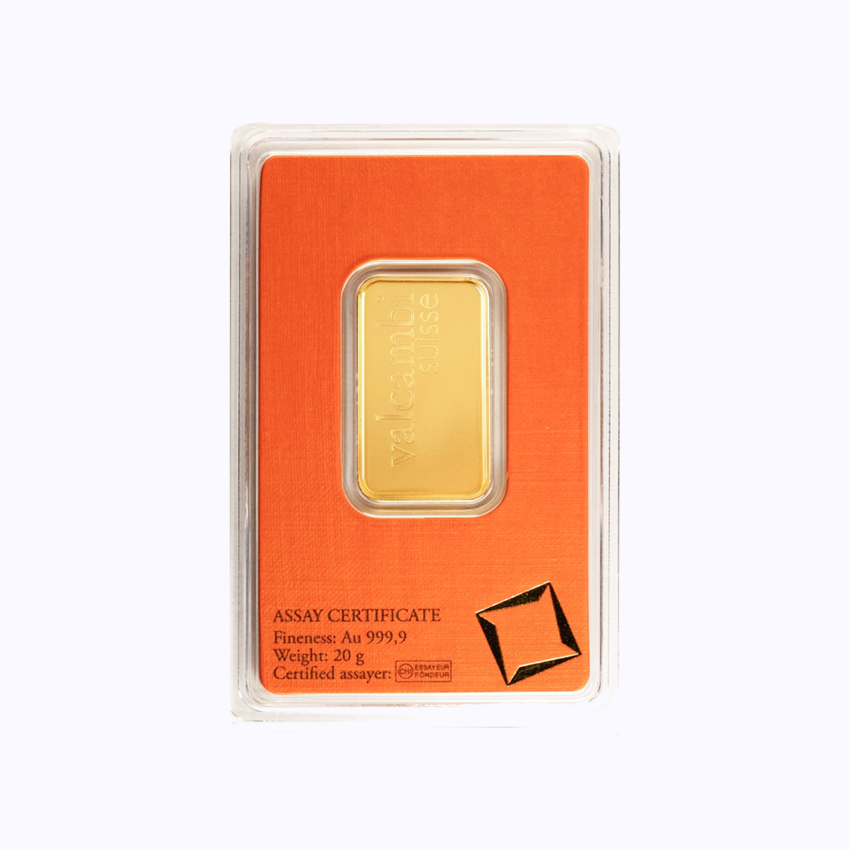 VALCAMBI - 20 Grams Investment Gold Bar (999.9) view 2