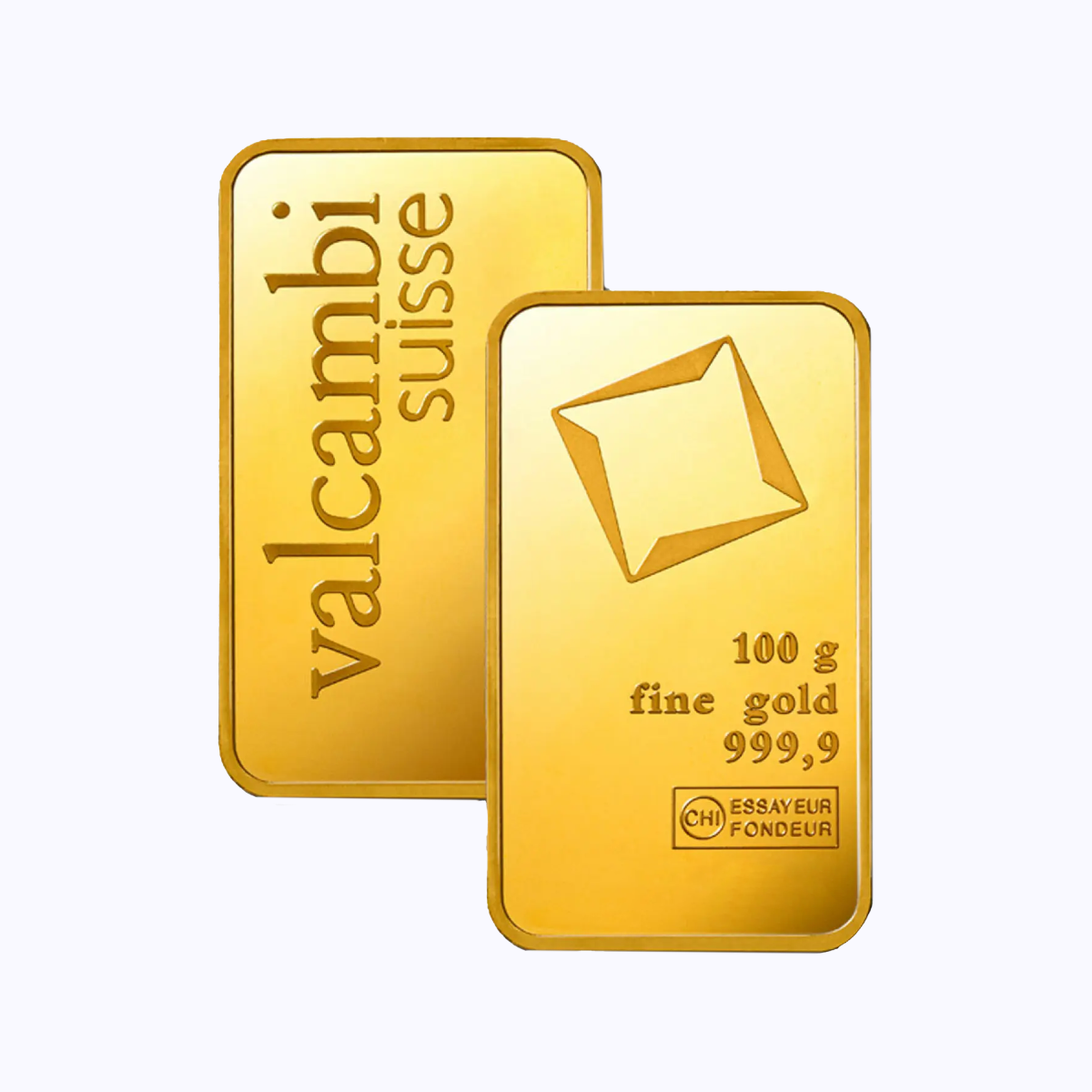 VALCAMBI - 100 Grams Investment Gold Bar (999.9) view 3